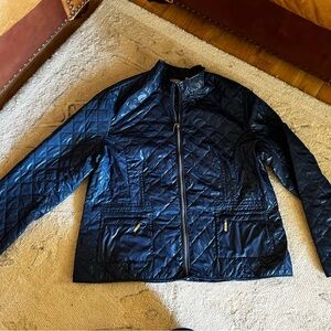 Chico's Navy Blue Quilted Ski Jacket